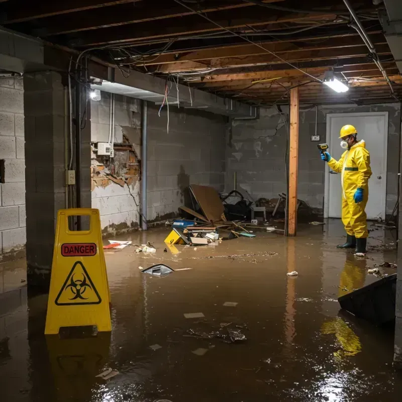 Flooded Basement Electrical Hazard in Sioux Center, IA Property